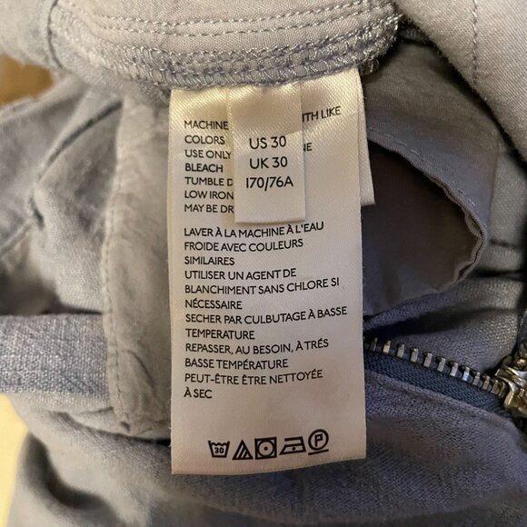 We the Free Gray 80% Viscose 20% Linen High-Waisted Loose Fit Trousers Size 30 - Picture 5 of 6